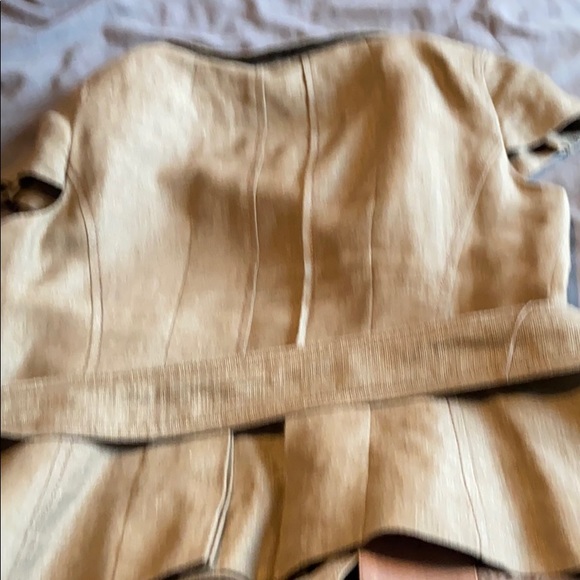 Ann Taylor brown linen blend skirt suit - Picture 5 of 11